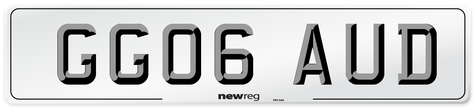 GG06 AUD Number Plate from New Reg